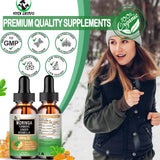 Vita letuo Moringa Liquid Drops with a glass of water