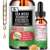 Vita letuo Sea Moss Liquid Drops front view with packaging