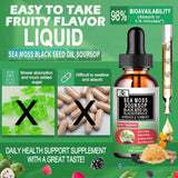 Vita letuo Sea Moss Liquid Drops on a wooden table