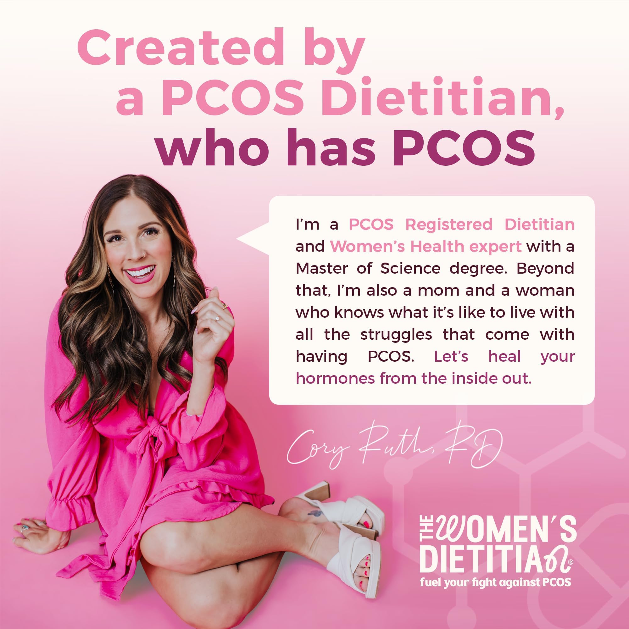 VITA-PCOS Cortisol Balance Supplement with a glass of water