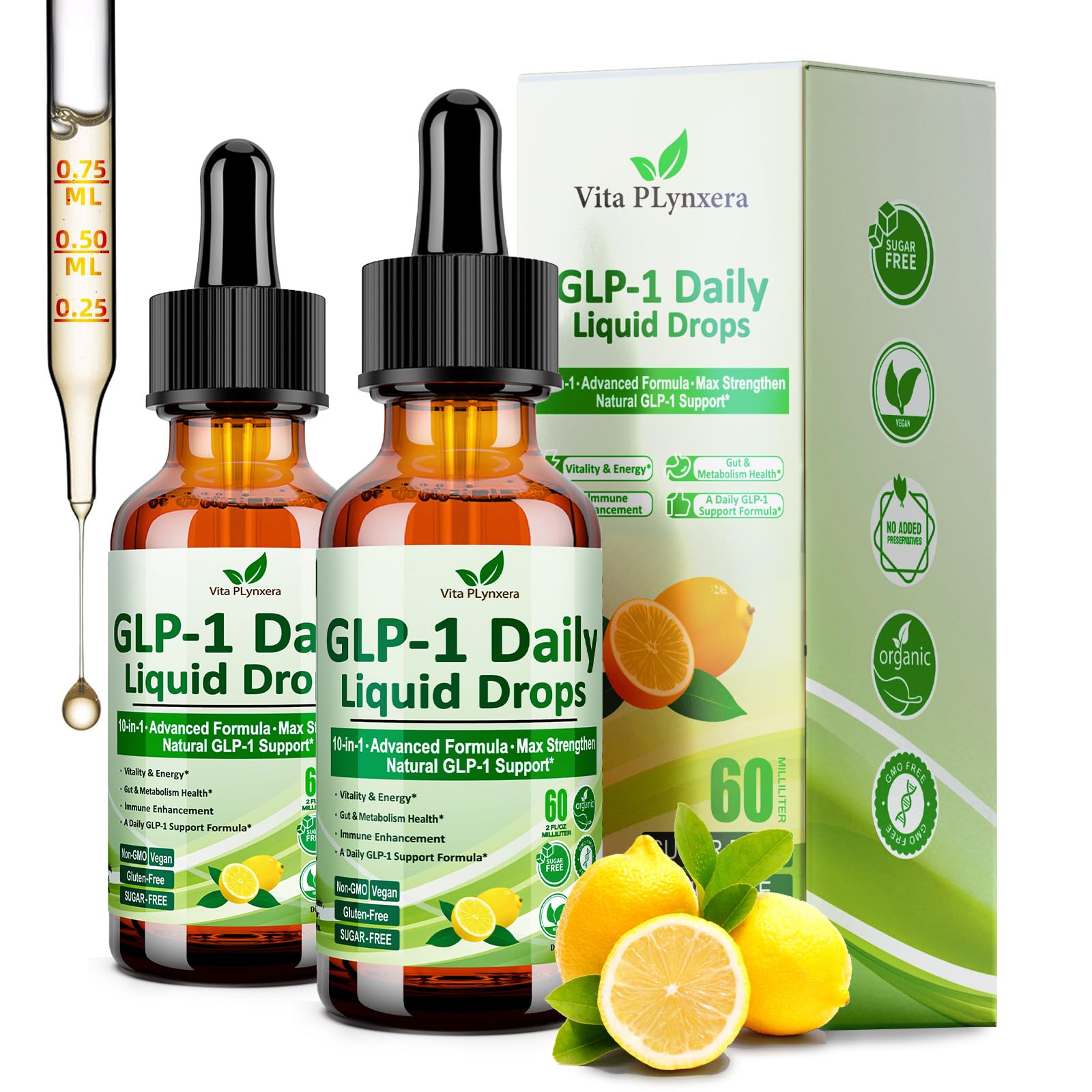 Vita PLynxera a balanced routine Support Liquid Drops 2 Pack front view