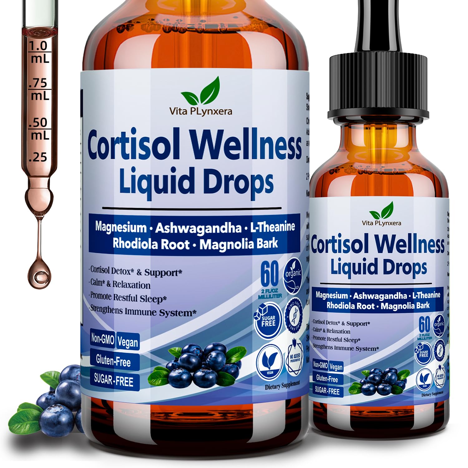 Vita PLynxera Cortisol Wellness Liquid Drops front view