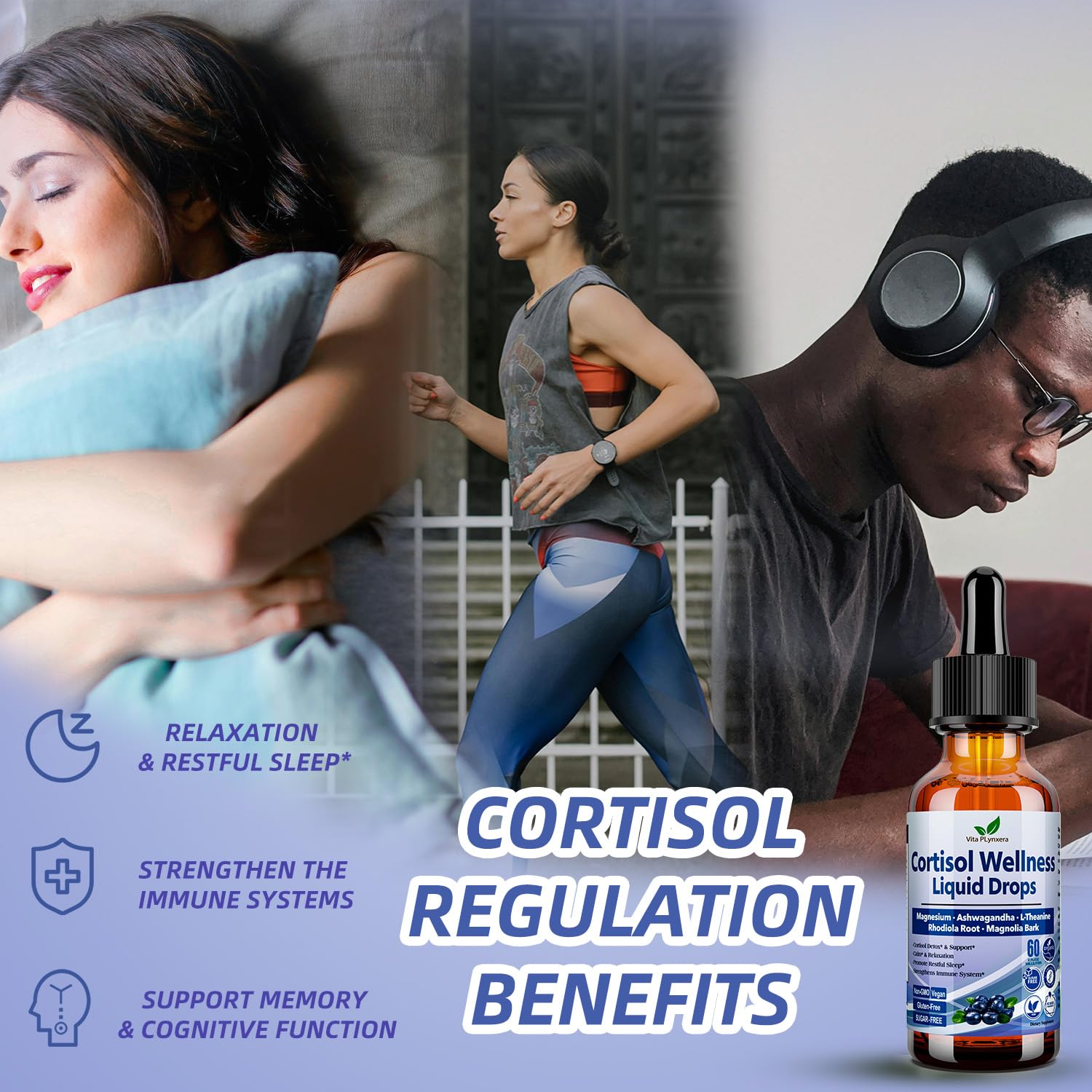 Vita PLynxera Cortisol Wellness Liquid Drops side view
