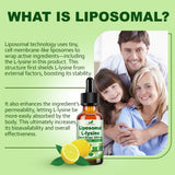 Vita PLynxera L-Lysine 1000mg Liquid Drops with a glass of water