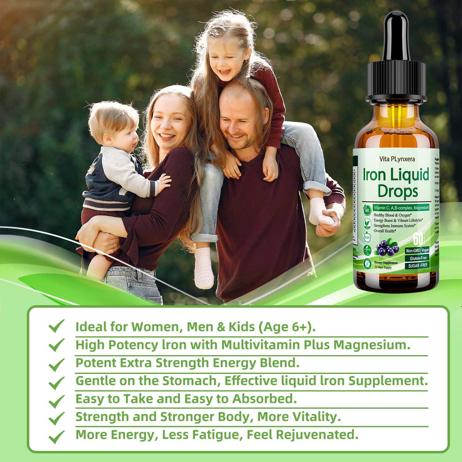 Vita Plynxera Liquid Iron Drops lifestyle scene