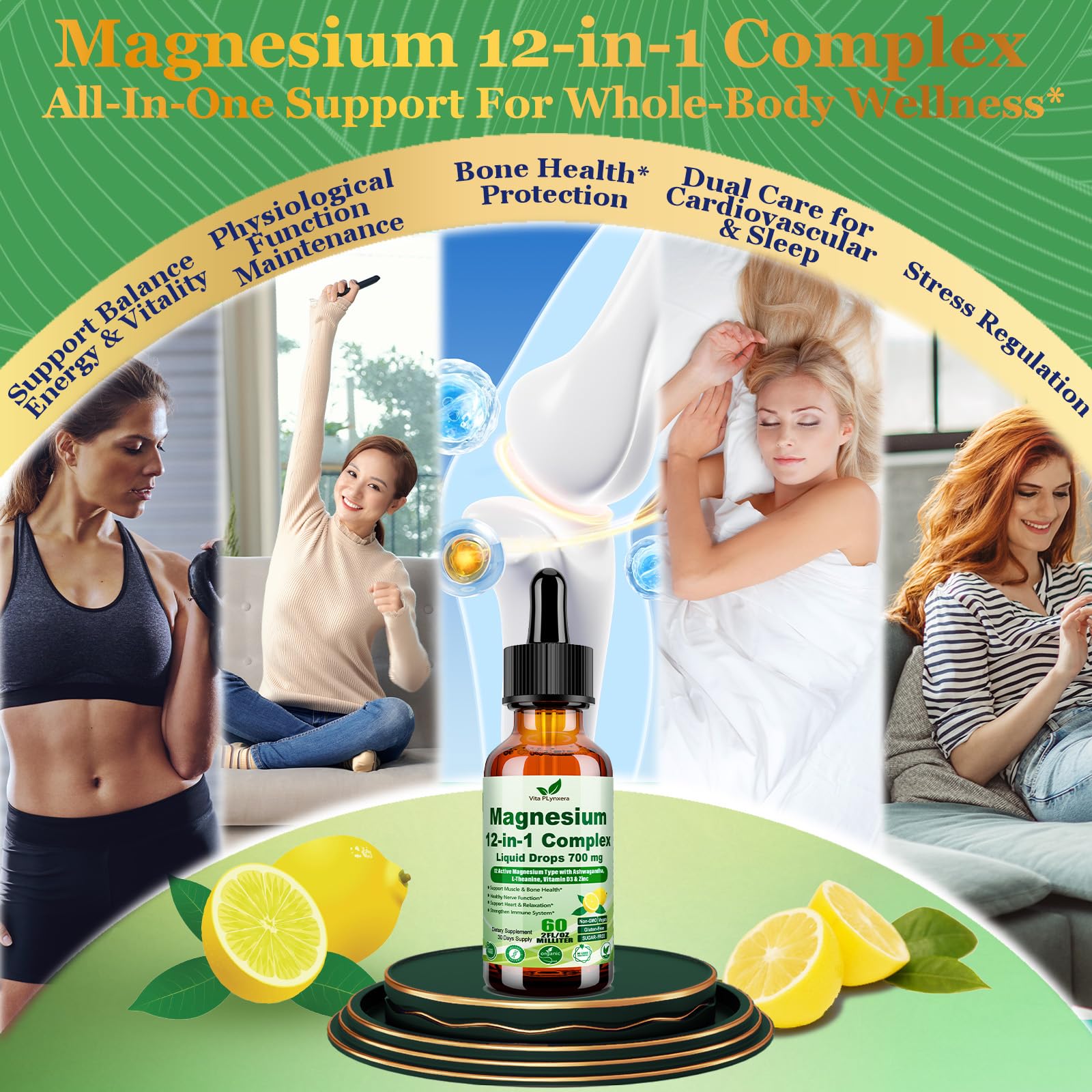 Vita PLynxera Magnesium Complex Liquid Drops 12-in-1 dosage instructions