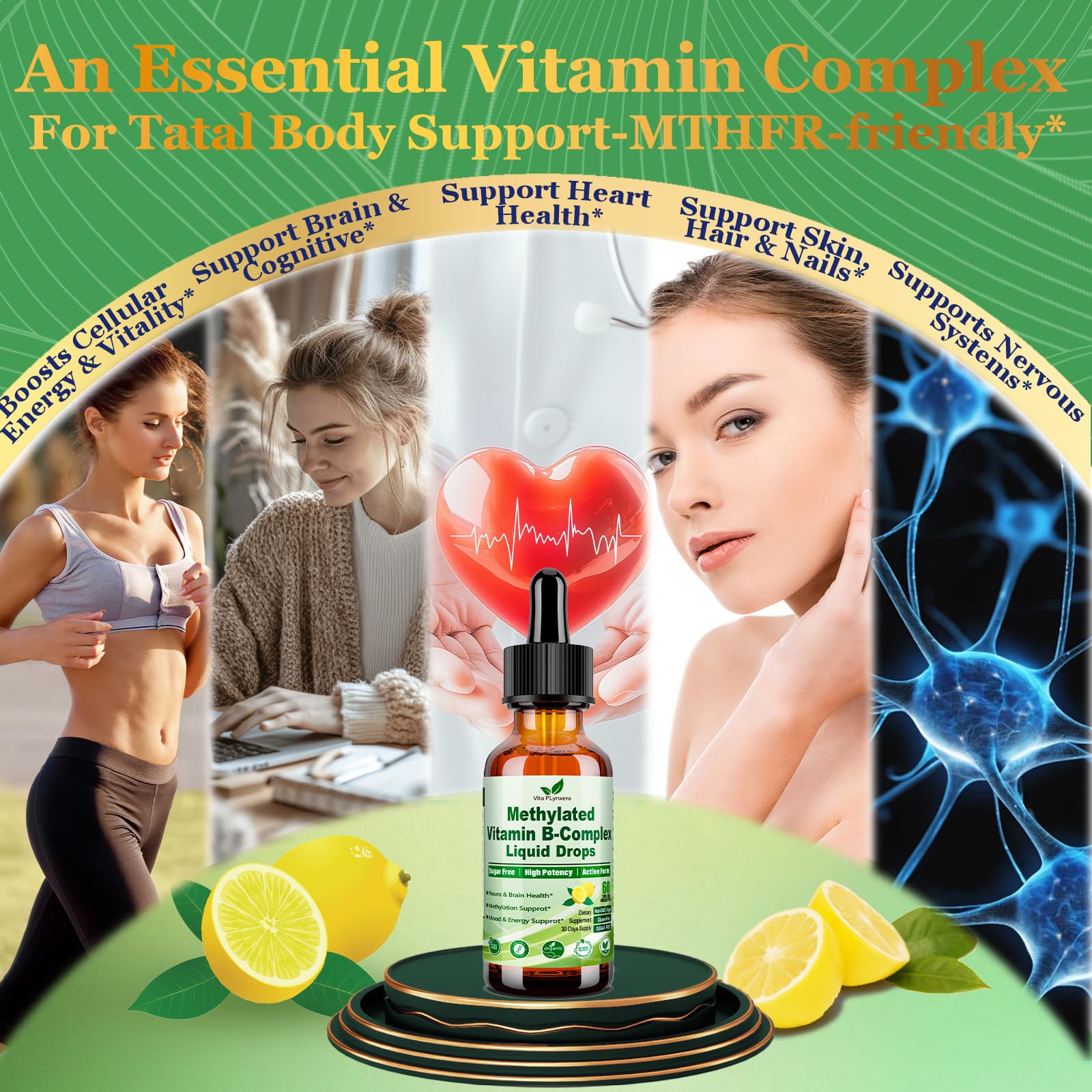 Vita PLynxera Methyl B Complex Liquid Drops back view