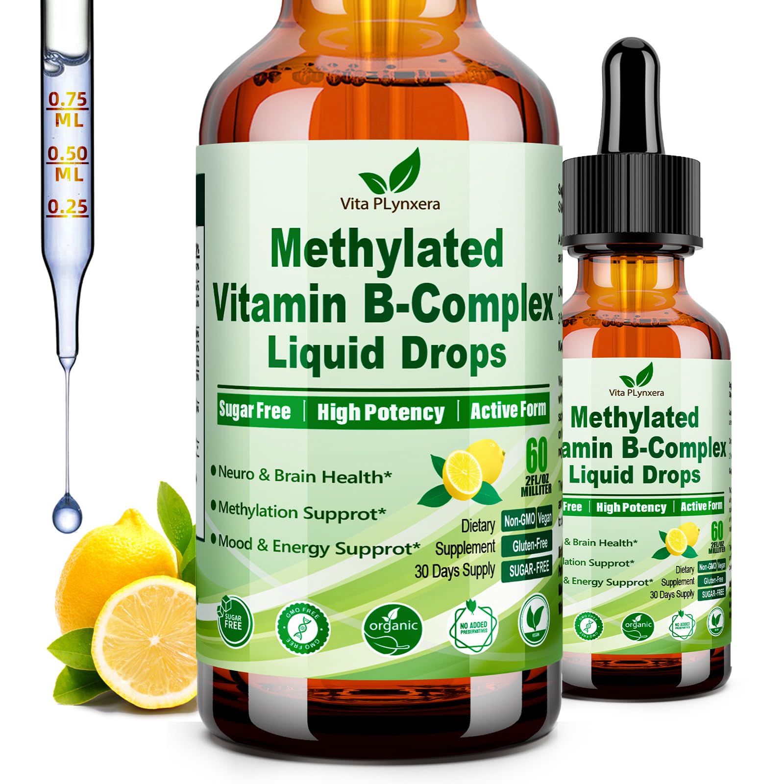 Vita PLynxera Methyl B Complex Liquid Drops front view