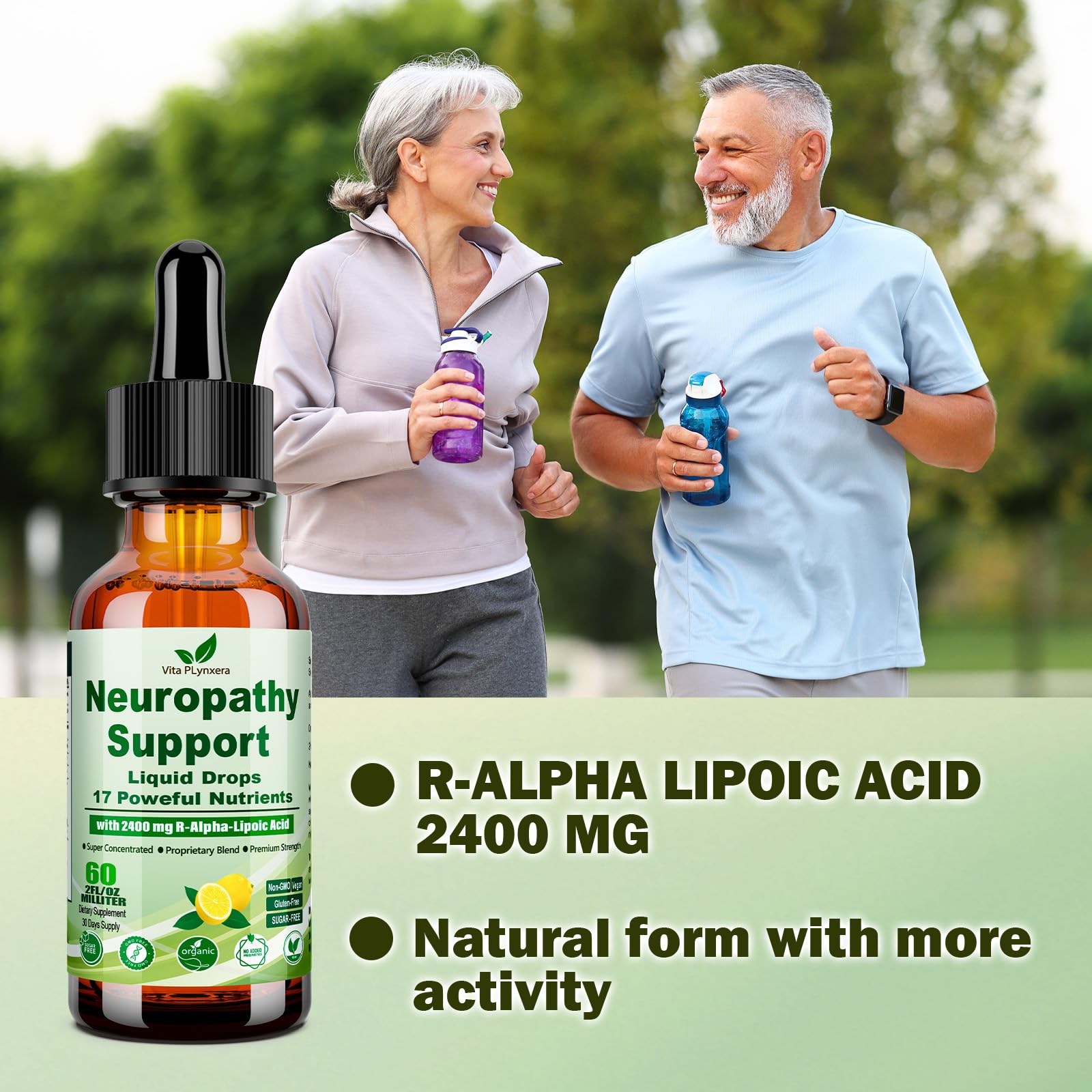 Vita PLynxera R-ALA Liquid Drops 2400mg with lemon flavour