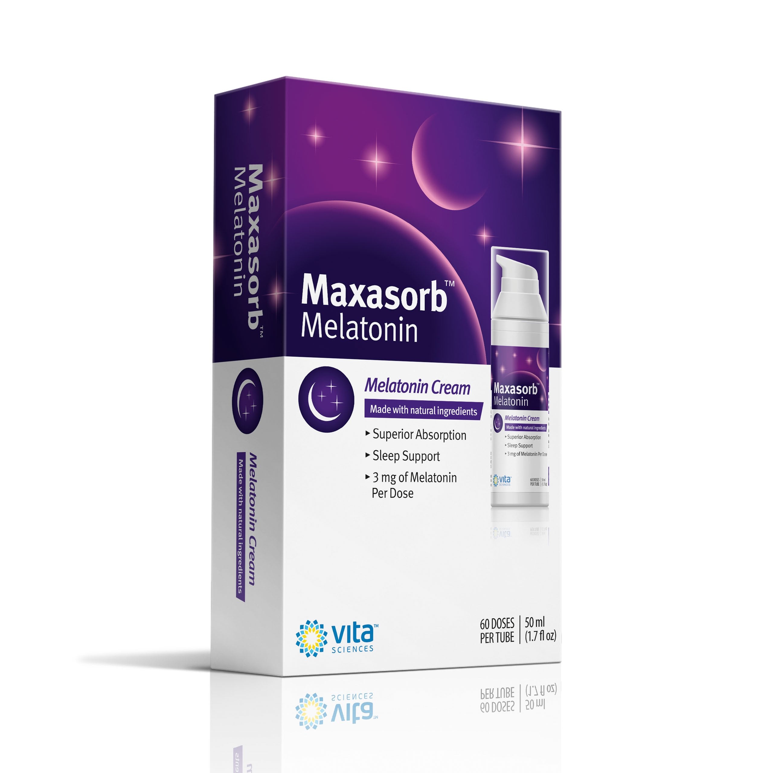 Vita Sciences Maxasorb Melatonin Cream 3 mg ingredients list