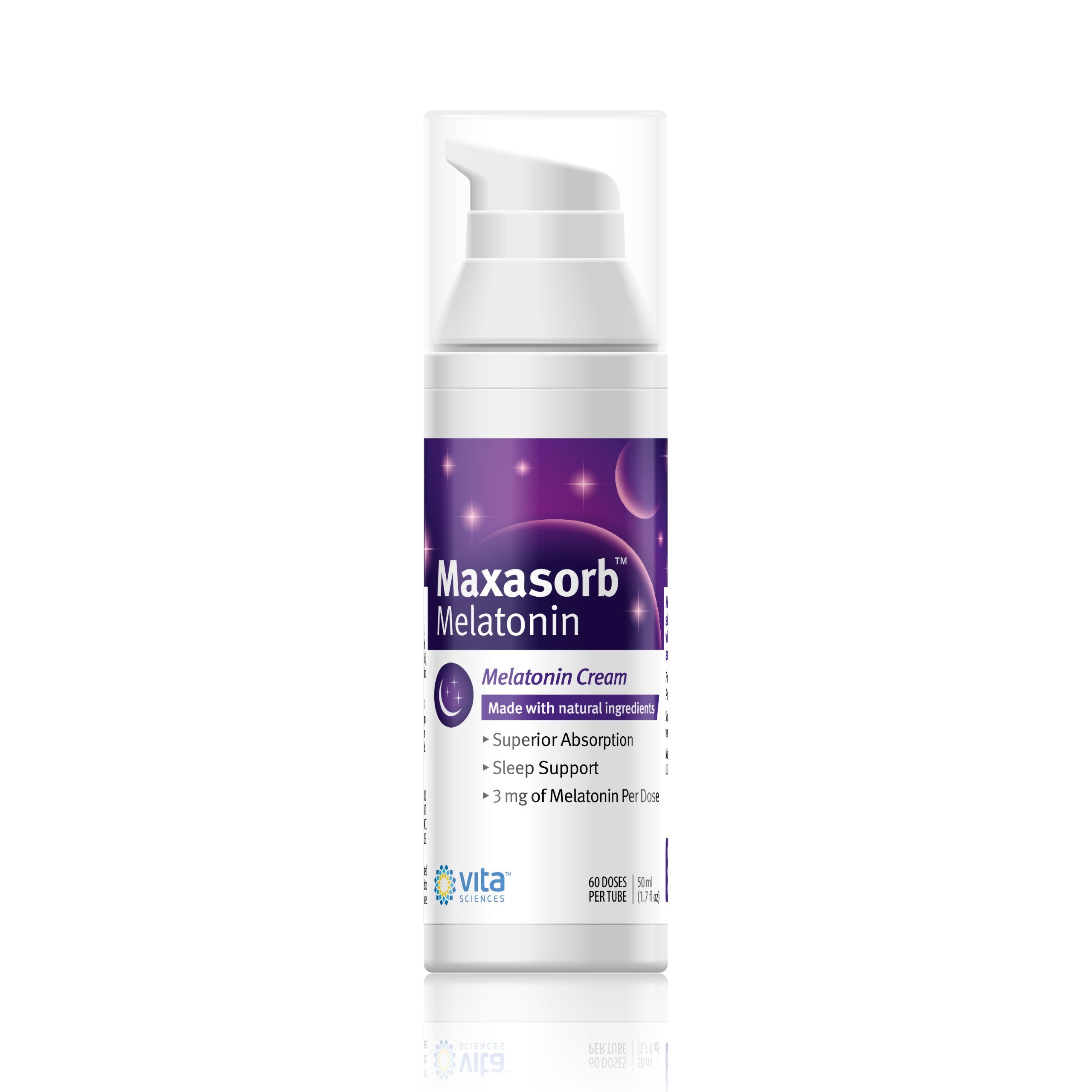 Vita Sciences Maxasorb Melatonin Cream 3 mg product details