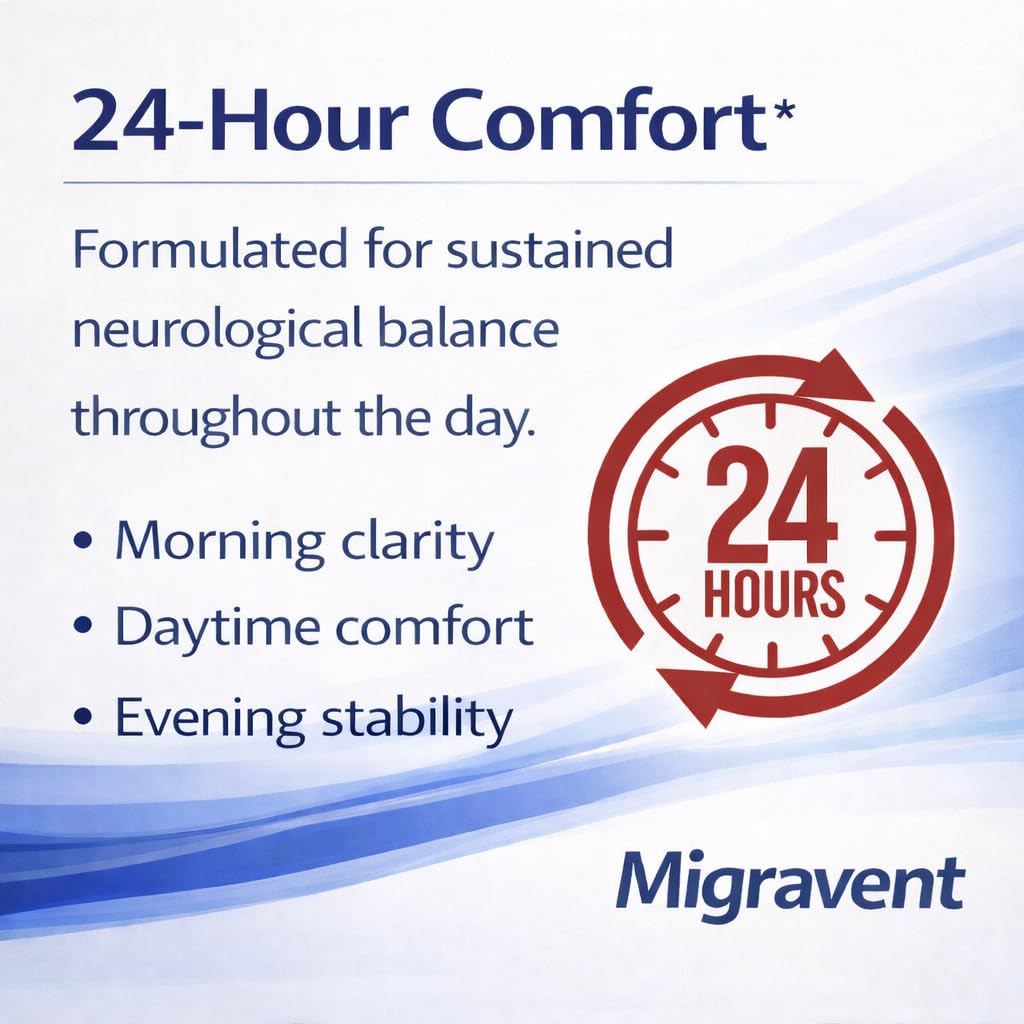 Vita Sciences Migravent soft-gel capsules on a wooden table