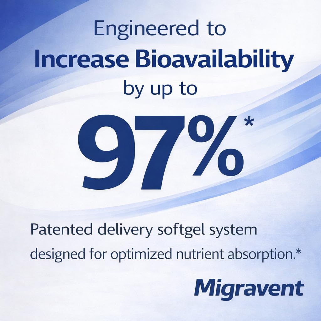 Vita Sciences Migravent soft-gel capsules opened bottle