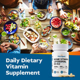 Vita Spark Vitamin D3 & K2 softgels with a glass of water