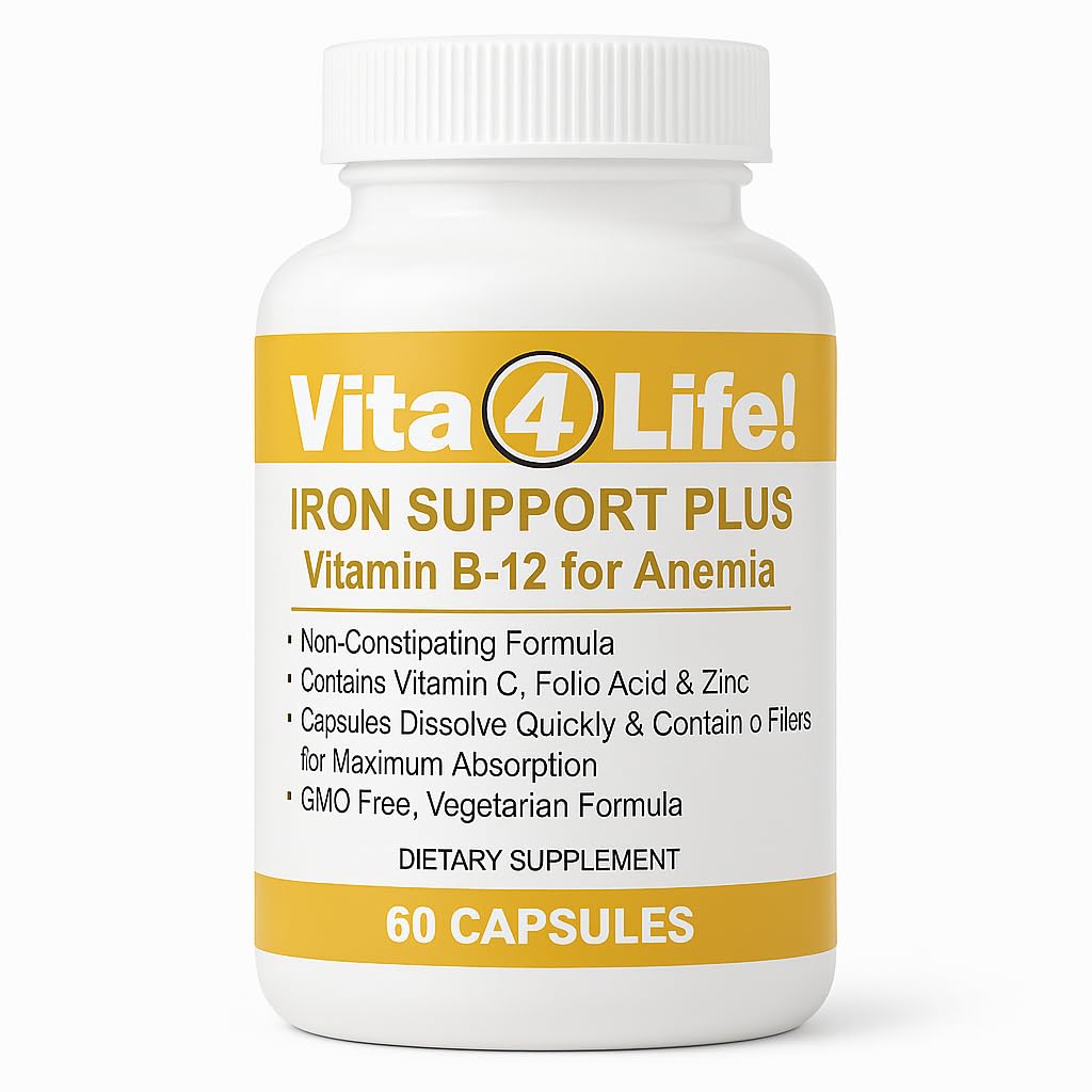 Vita4Life Iron Supplement Capsules front view with packaging