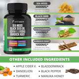 Vitabem Black Seed Oil Capsules side view showing capsule size