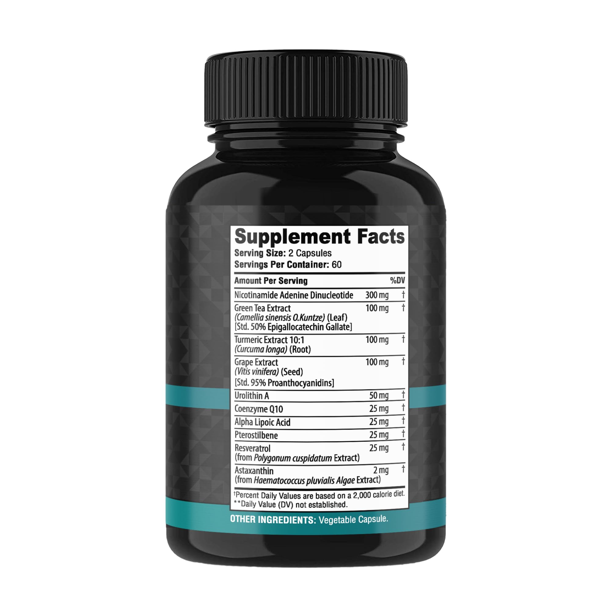 Vitabem Resveratrol bottle with label showing ingredients