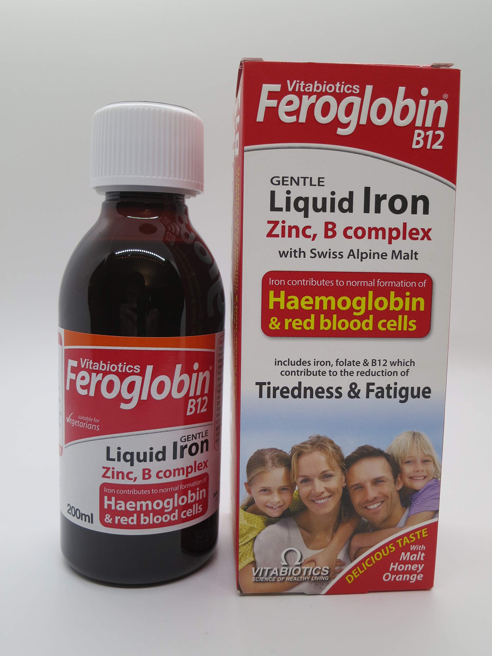 Vitabiotics Liquid Iron Supplement 200ml packaging details