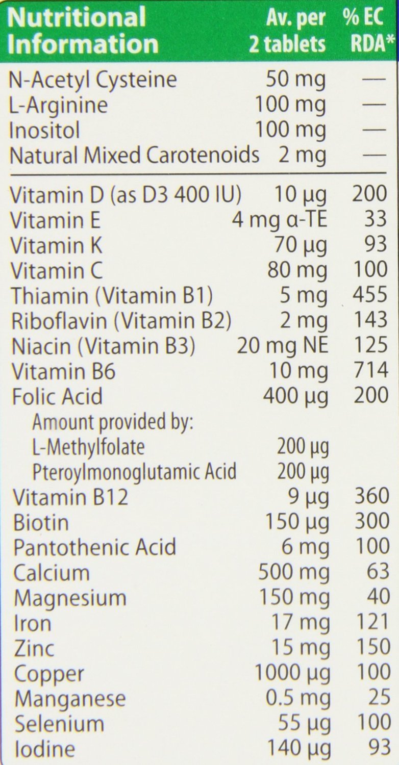Vitabiotics Pregnacare Max Omega-3 DHA capsules and vitamin tablets layout on a table
