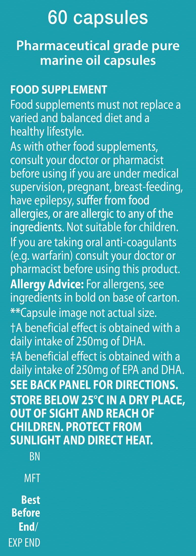 Vitabiotics Ultra Aquamarine Fish Oil 60 Caps packaging