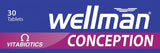 Vitabiotics Wellman Conception Multivitamin Tablets with zinc detail