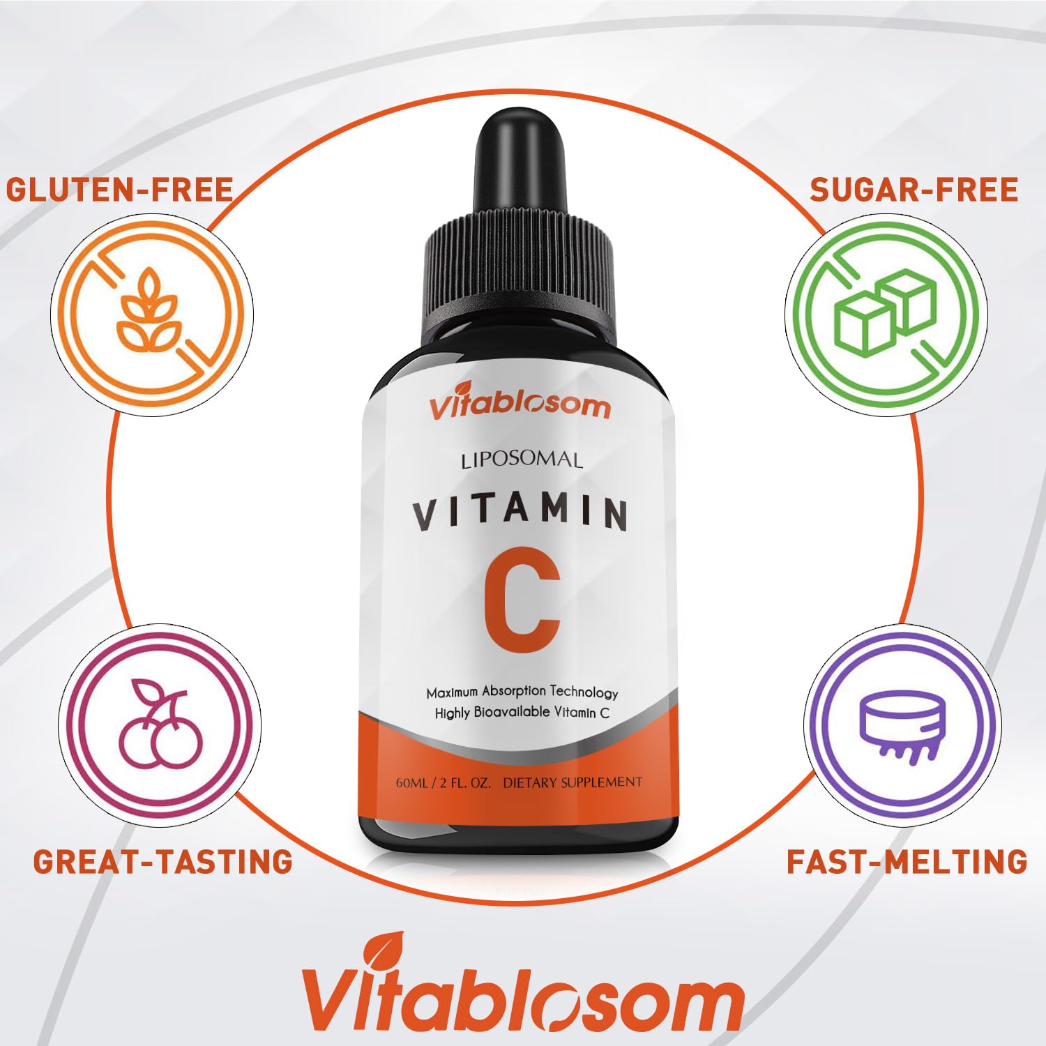 Vitablosom Liposomal Vitamin C 2000mg liquid supplement packaging