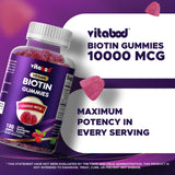 Vitabod Biotin Gummies with ingredients list on packaging