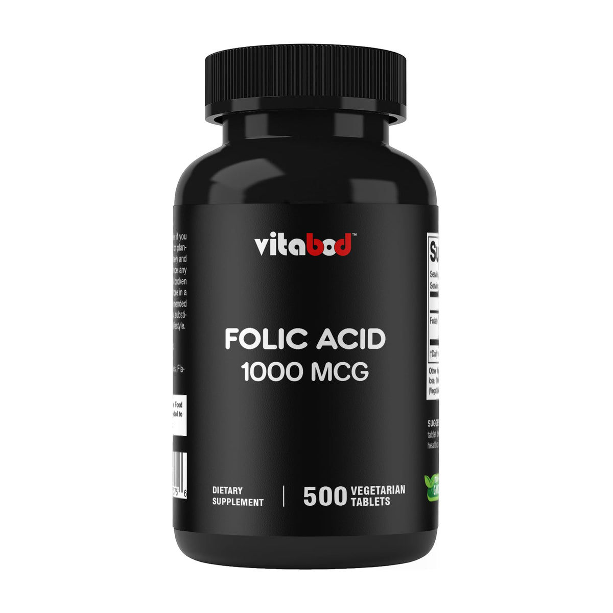 Vitabod Folic Acid 1 mg prenatal and postnatal vitamin front view