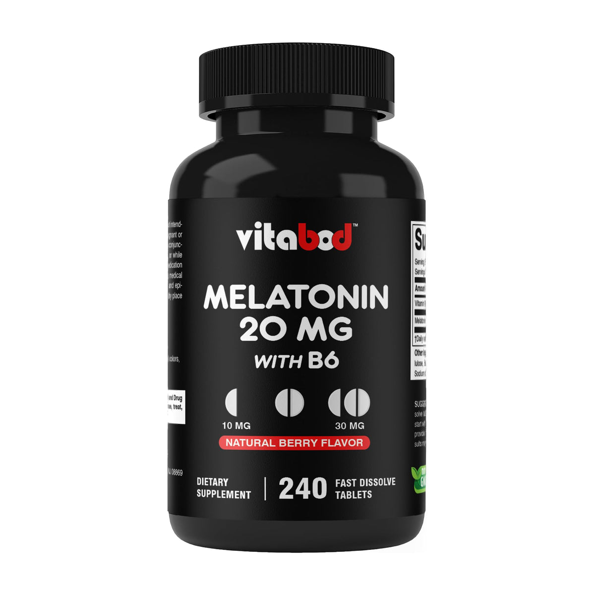Vitabod Melatonin 20 mg fast dissolve tablets front view