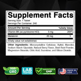 Vitabod Melatonin 240 count bottle side view