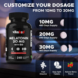 Vitabod Melatonin 240 count bottle with cap off