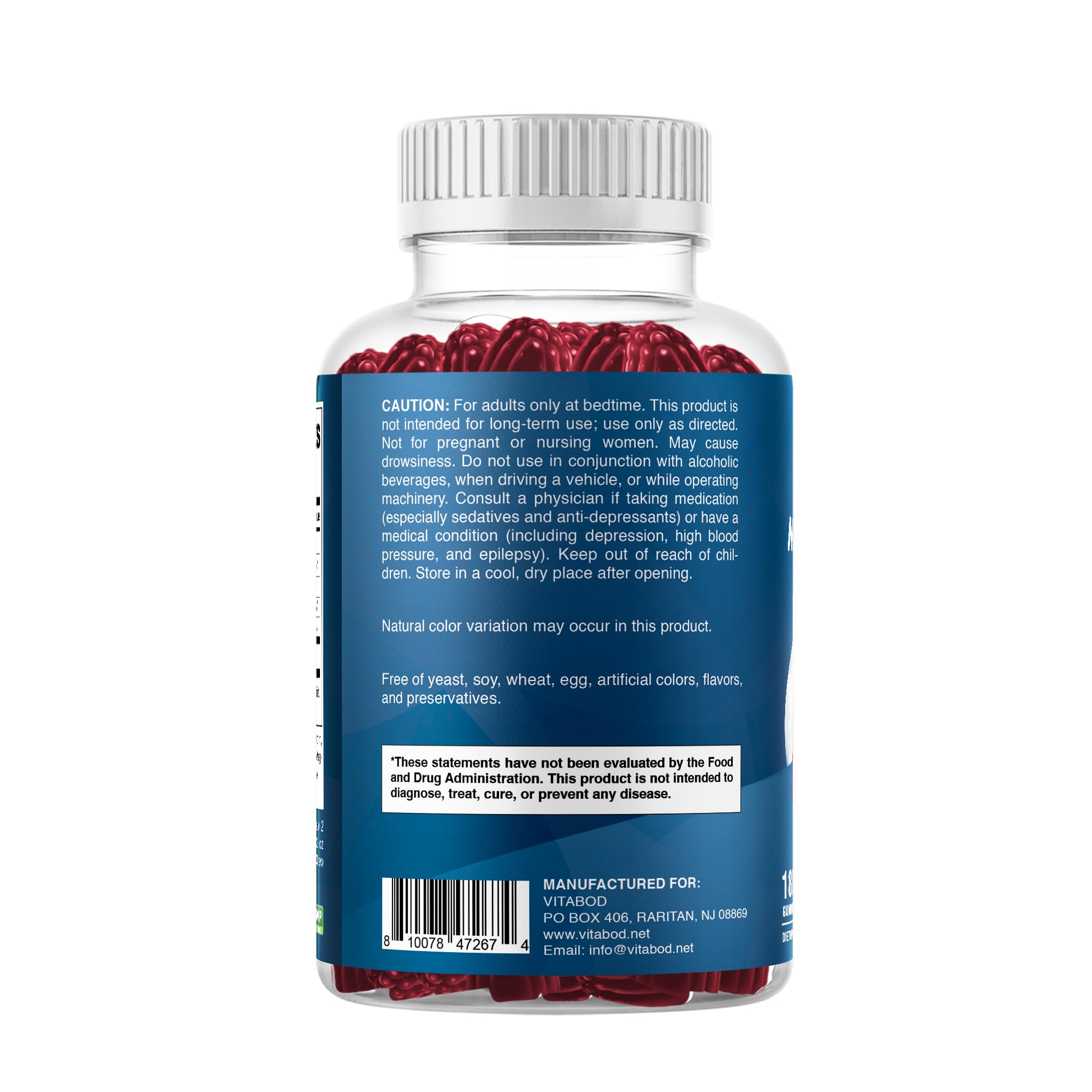 Vitabod Melatonin Gummies 20mg dosage information