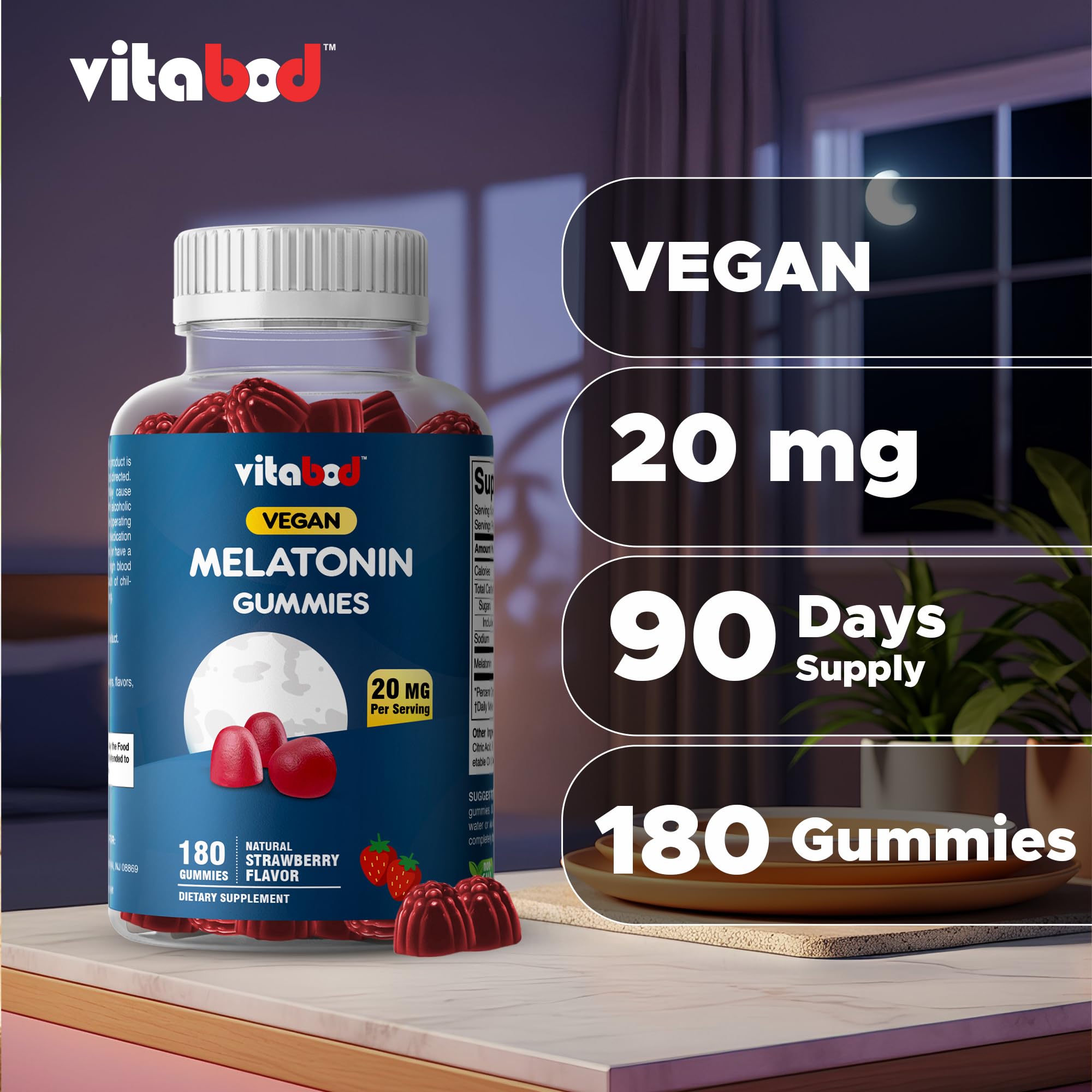 Vitabod Melatonin Gummies showing gummy texture