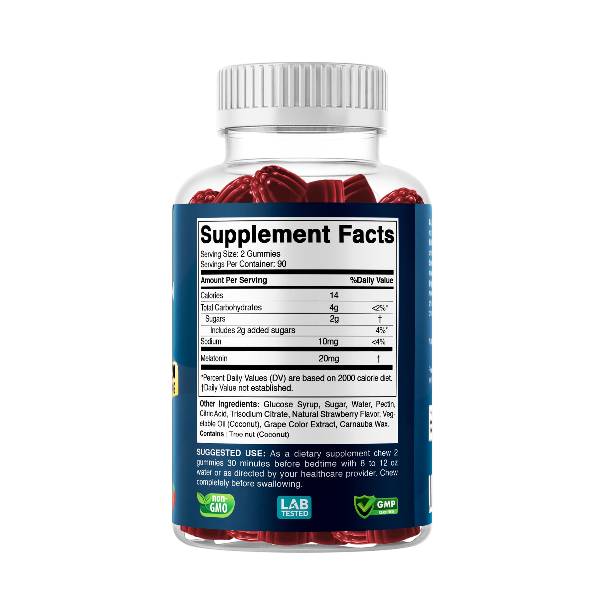 Vitabod Melatonin Sleep Supplement 20mg close-up of product