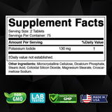 Vitabod Potassium Iodide Supplement side view showing tablet count