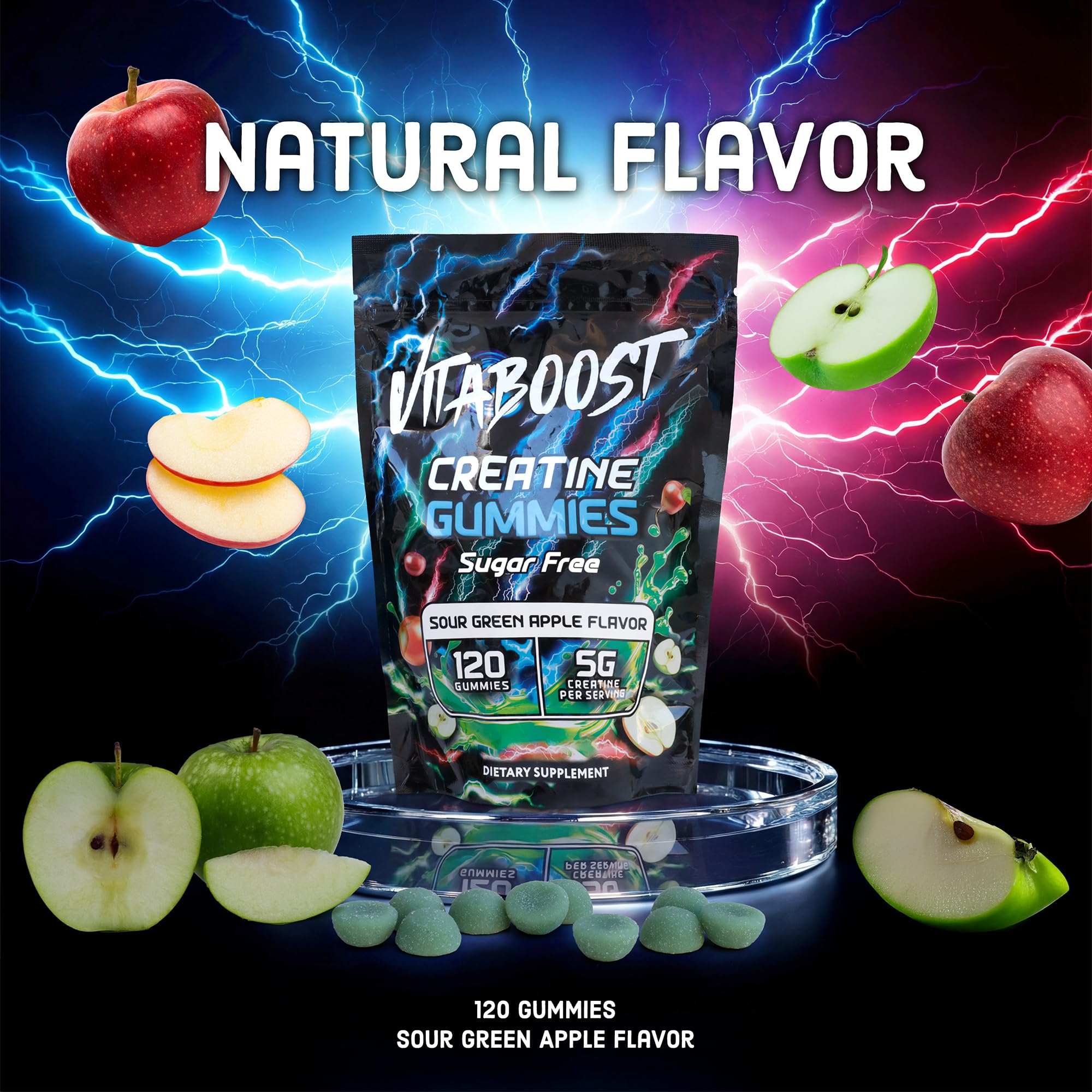 VitaBoost Creatine Gummies open package showing gummies