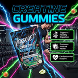 VitaBoost Creatine Gummies with fitness accessories
