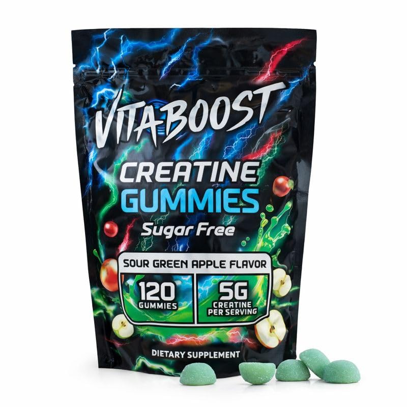 VitaBoost Creatine Monohydrate Gummies 5g front view packaging