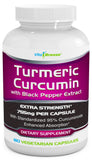 VitaBreeze Turmeric Curcumin 755mg 180 capsules front view