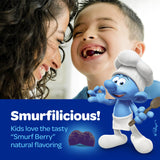 VITABURST Smurfs gummies on a wooden table