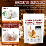 VitaCoeur Aged Garlic Extract Softgels back view with ingredients