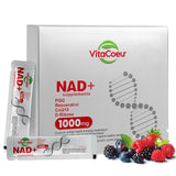 VitaCoeur NAD+ Resveratrol Supplement bag open showing contents