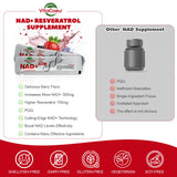 VitaCoeur NAD+ Resveratrol Supplement bags on a table