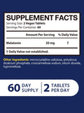 Vitacook Extra Strength Melatonin Tablets close-up, tablet size