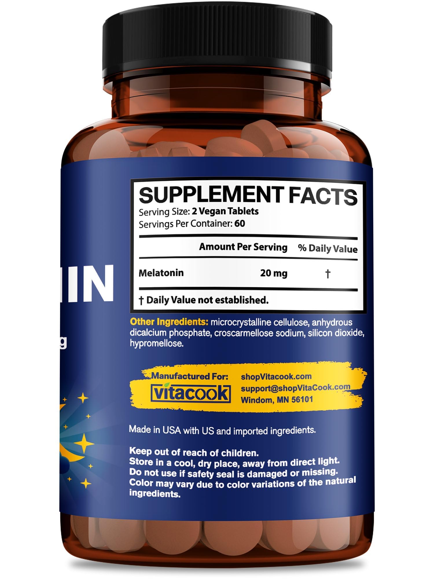 Vitacook Extra Strength Melatonin Tablets in a lifestyle setting