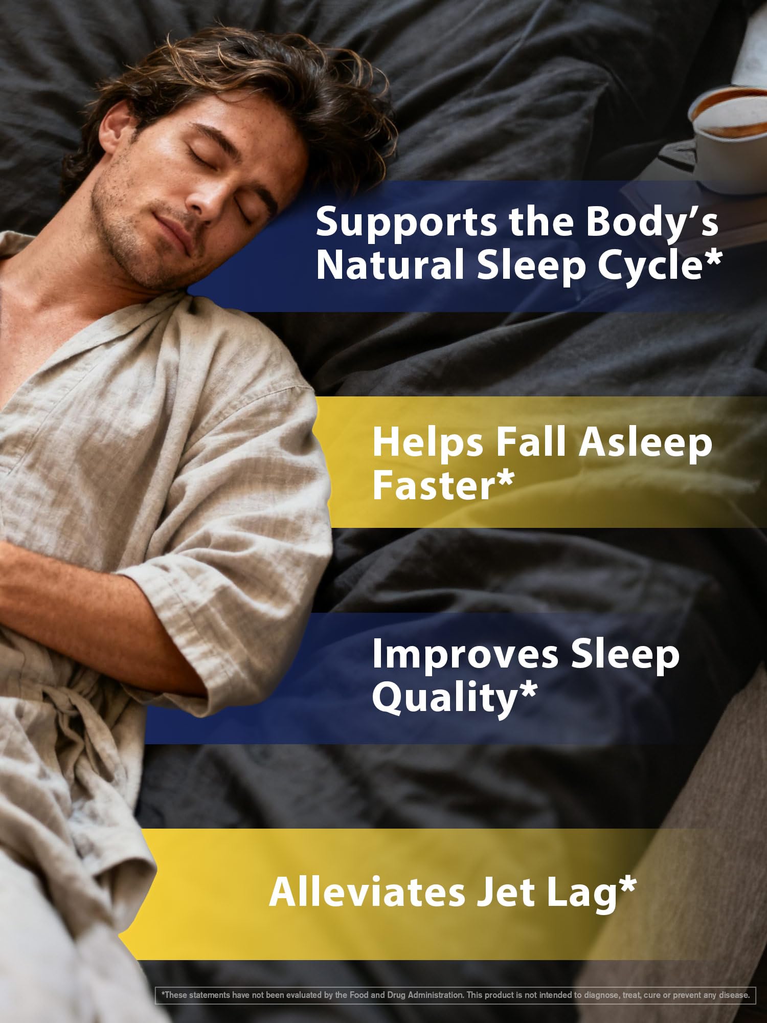 Vitacook Extra Strength Melatonin Tablets on a wooden table
