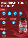 Vitacook High Potency Iron Supplement 65mg on a wooden table