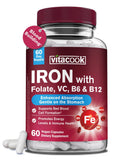 Vitacook Iron Supplement 36mg Ferrous Bisglycinate Capsules front view