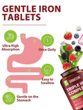 Vitacook Iron Supplement 65mg back view with ingredient list