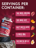Vitacook Iron Supplement bottle with label showing ingredients